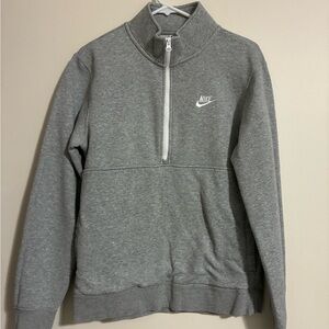 Nike Heather Gray Zip-Up Pullover